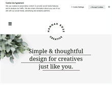 Tablet Screenshot of hannahrosecreative.com
